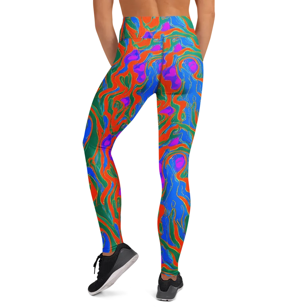 Childish Strokes on Yoga Leggings — Back