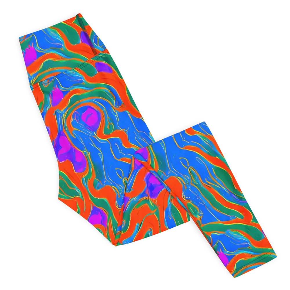 Childish Strokes on Yoga Leggings — Right