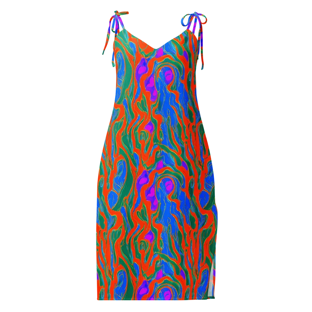 Childish Strokes on Slip Dress — Front