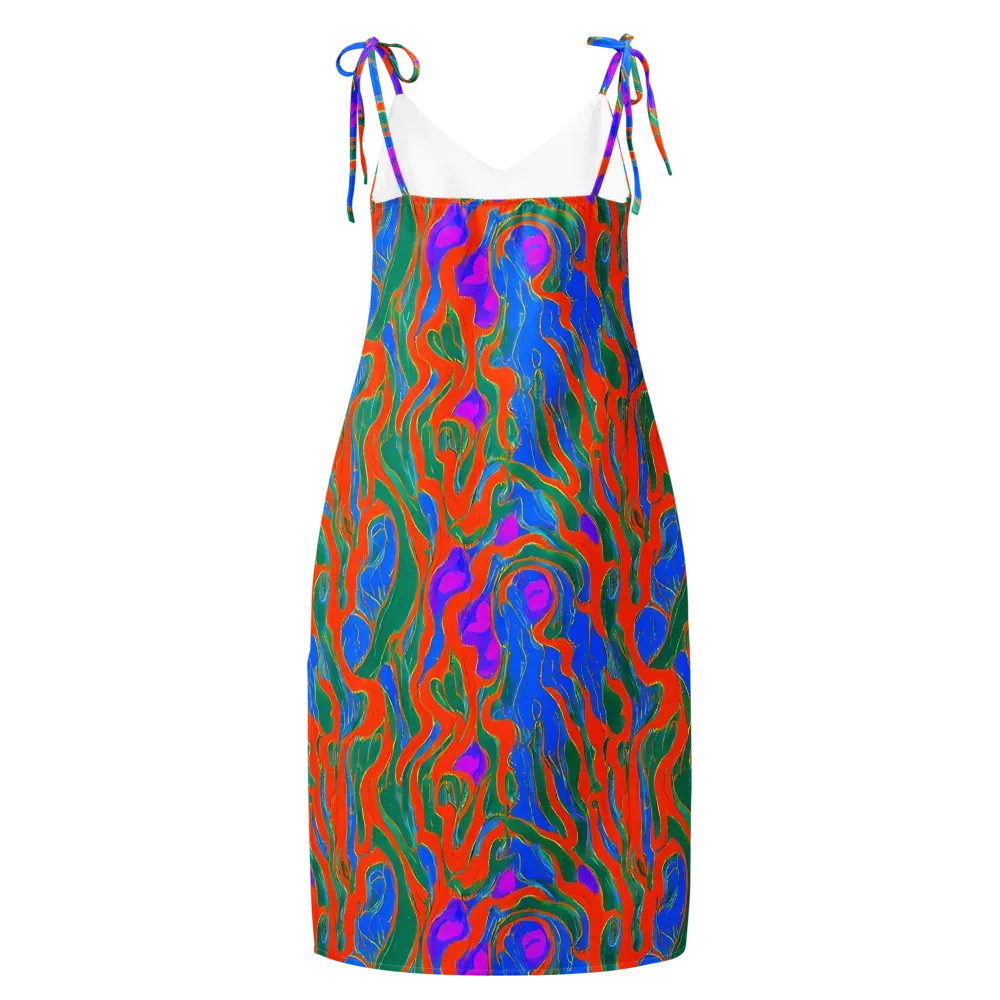 Childish Strokes on Slip Dress — Back