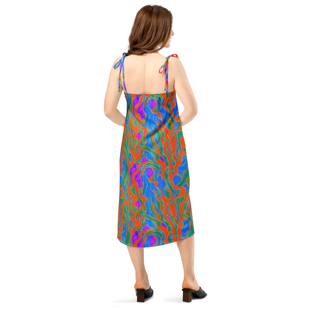 Childish Strokes on Slip Dress — Back