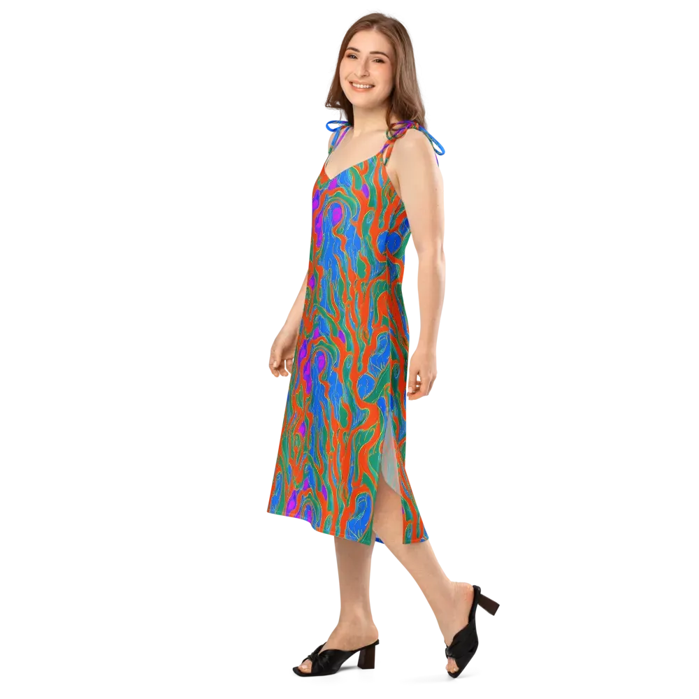 Childish Strokes on Slip Dress — Left Front