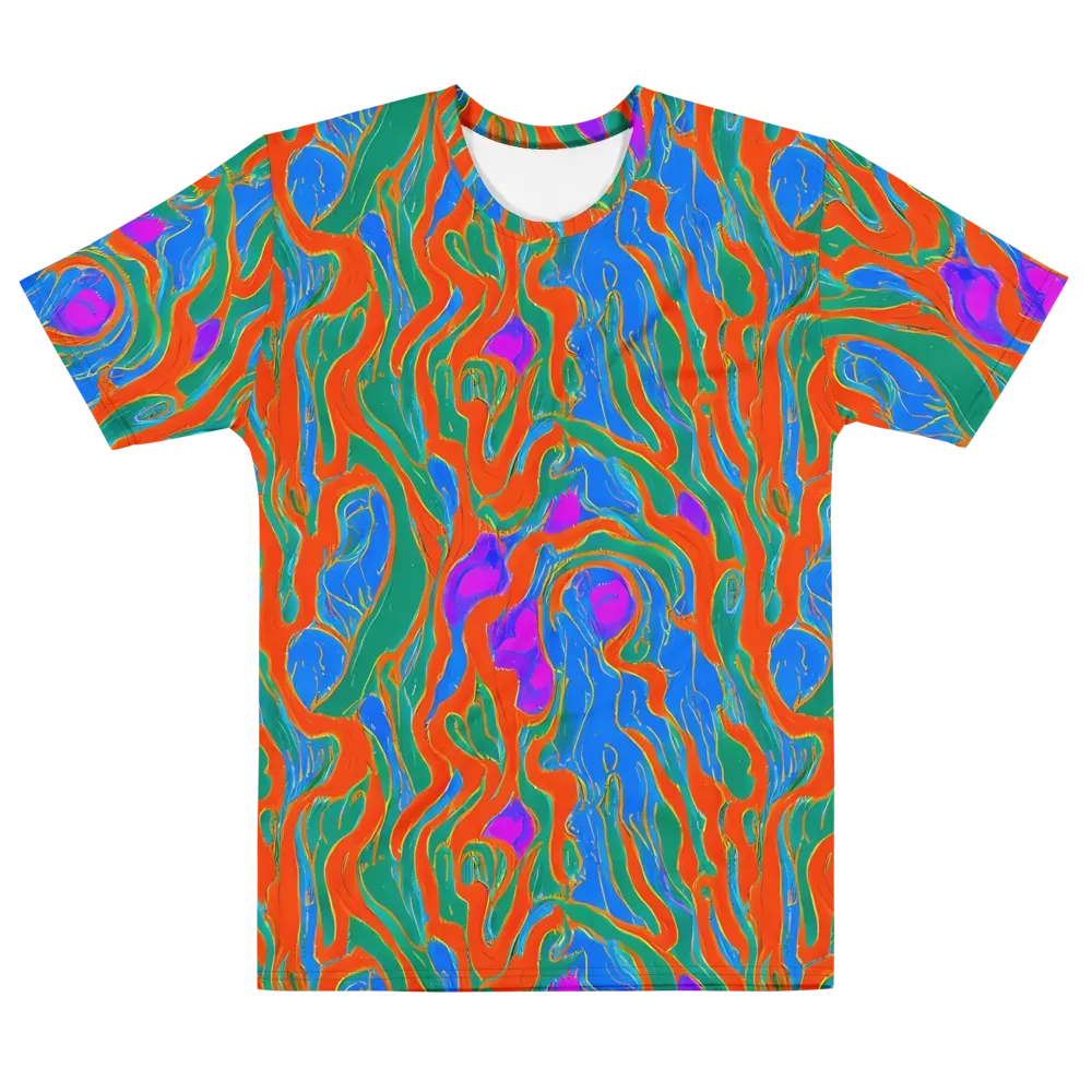 Childish Strokes on Men's Cotton Crew Neck T-Shirt — Front
