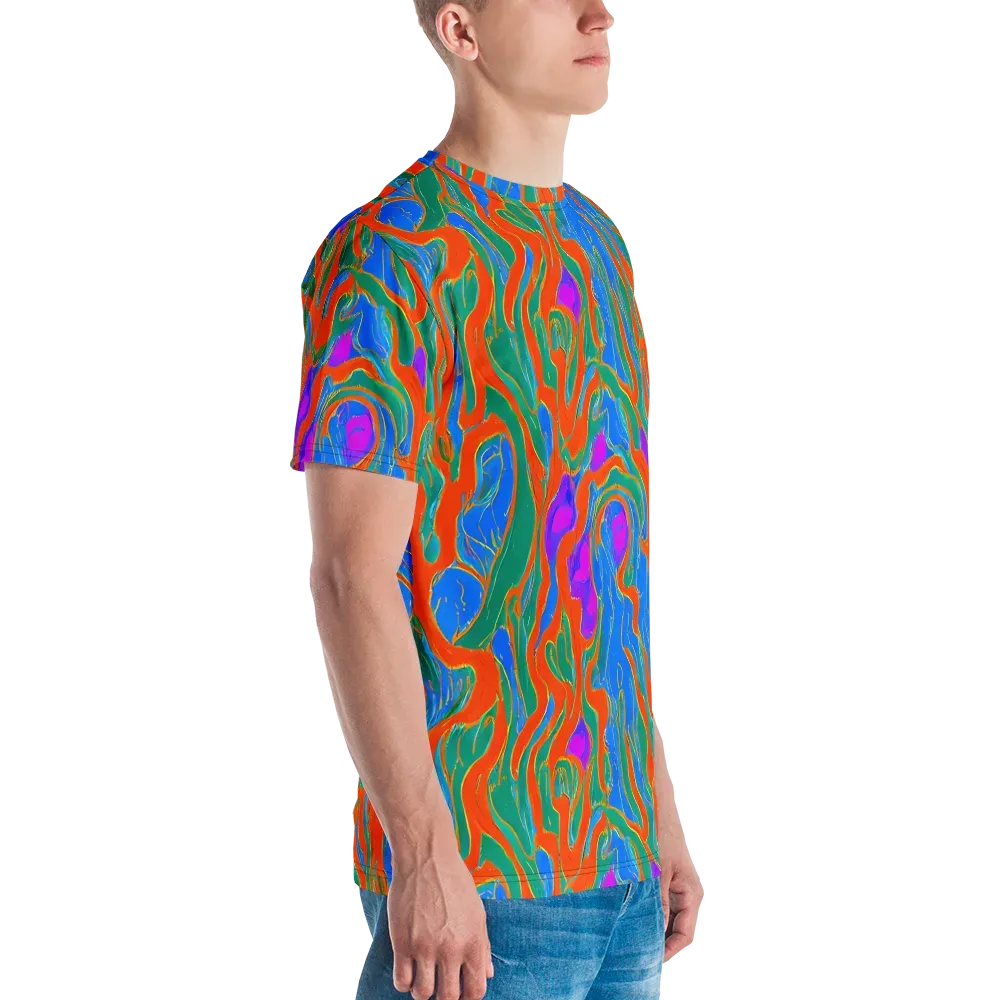 Childish Strokes on Men's Crew Neck T-Shirt — Right
