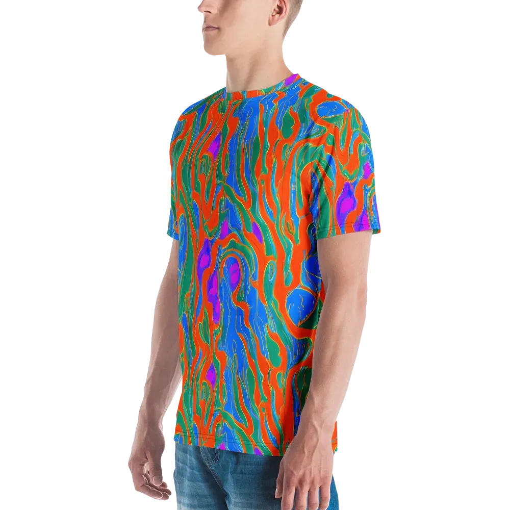 Childish Strokes on Men's Crew Neck T-Shirt — Left
