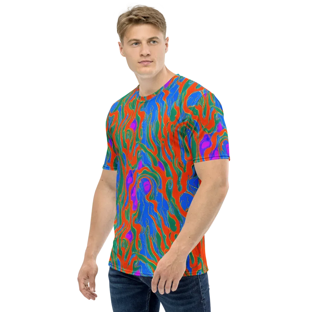 Childish Strokes on Men's Crew Neck T-Shirt — Left