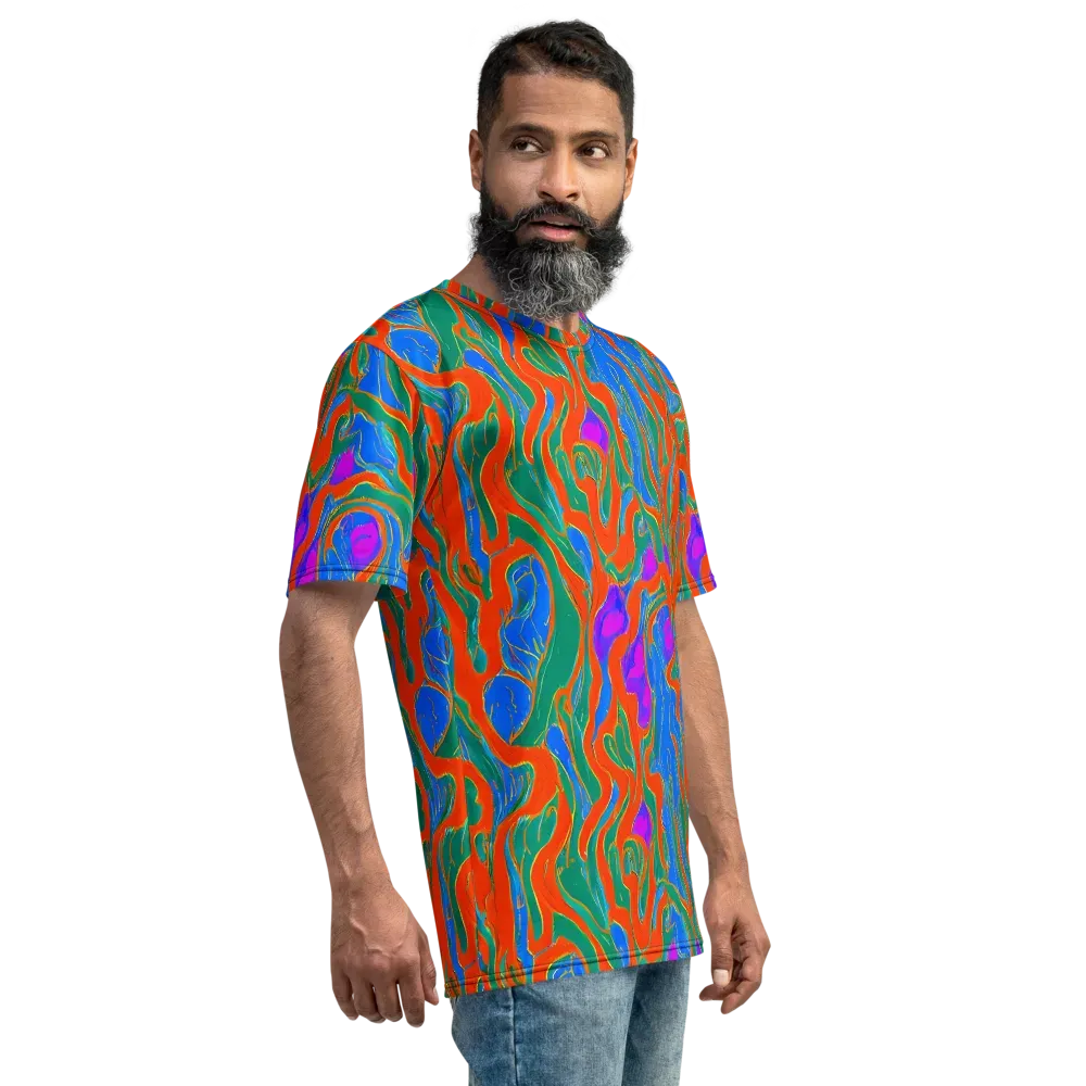 Childish Strokes on Men's Crew Neck T-Shirt — Right