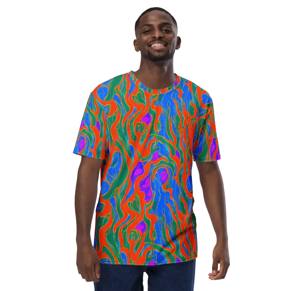 Childish Strokes on Men's Crew Neck T-Shirt — Front