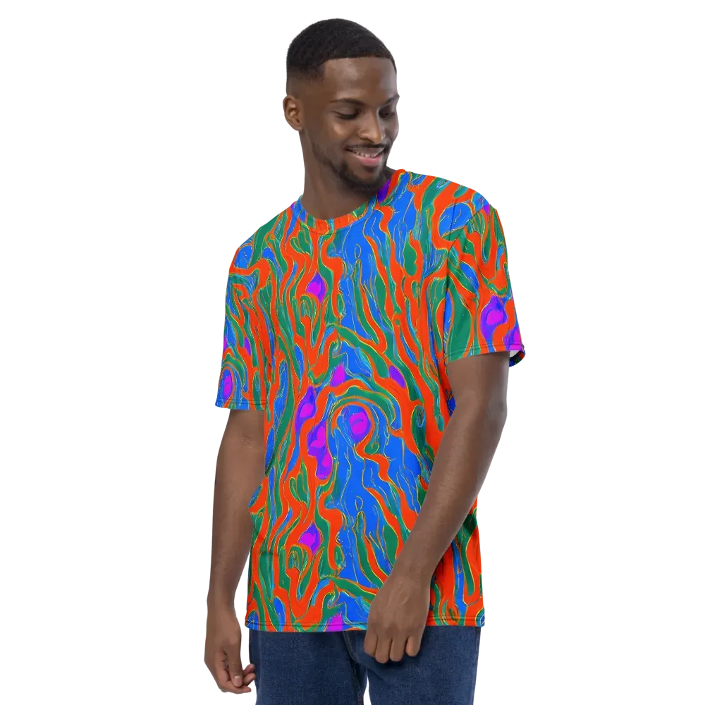 Childish Strokes on Men's Crew Neck T-Shirt — Left