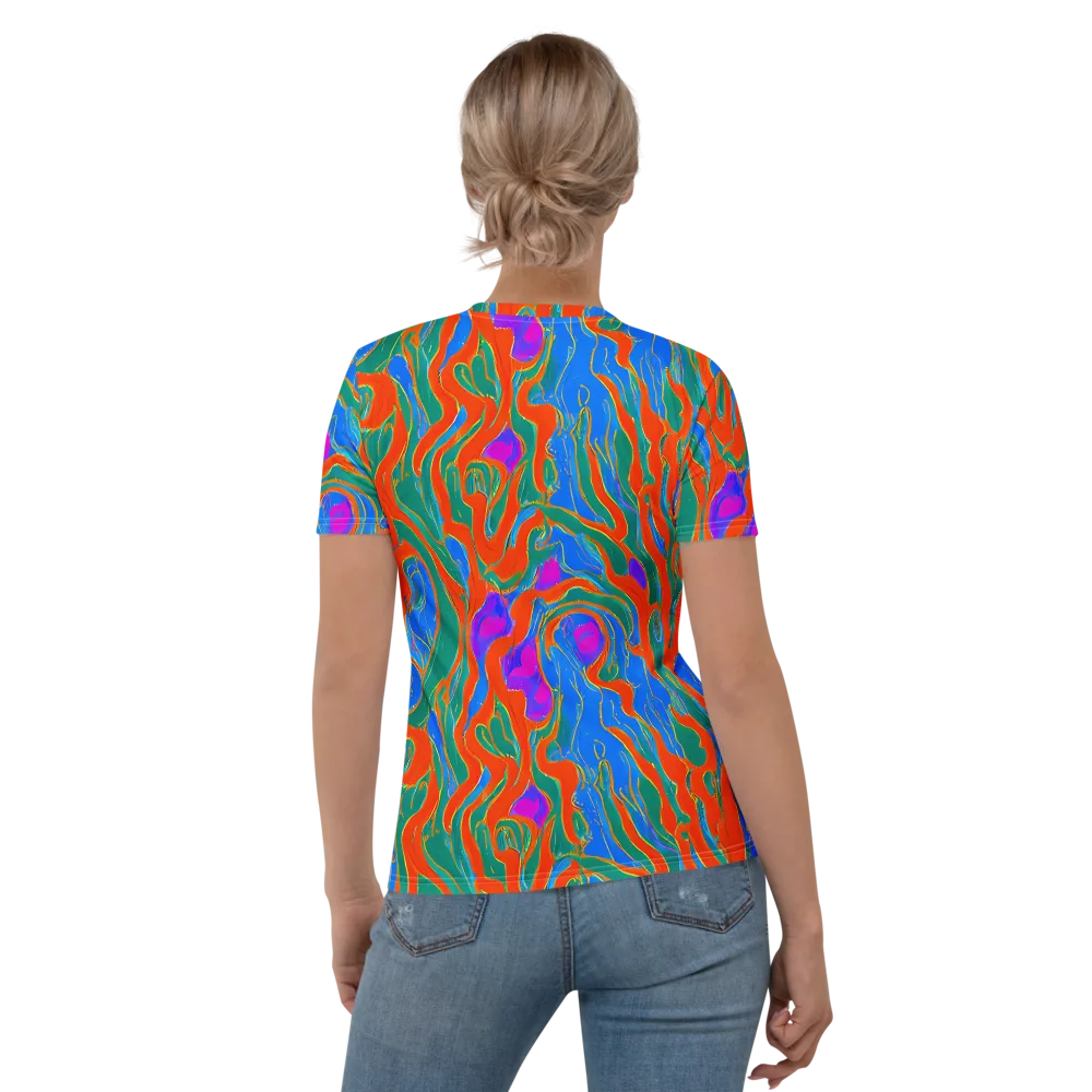 Childish Strokes on Women's Crew Neck T-Shirt — Back