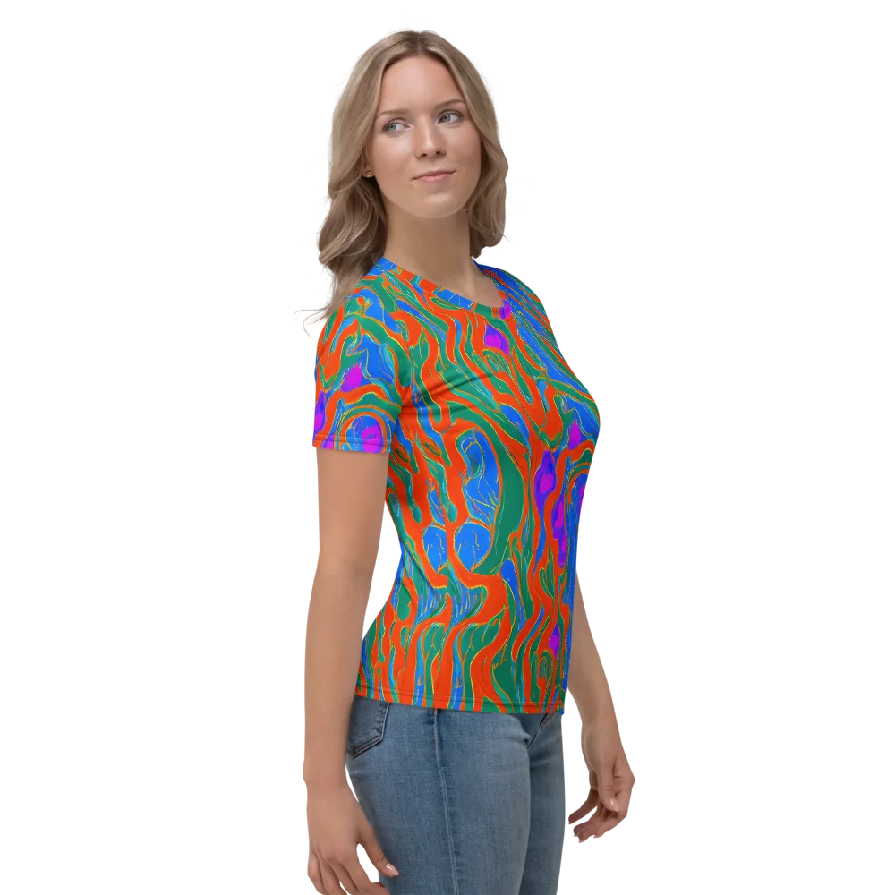 Childish Strokes on Women's Crew Neck T-Shirt — Right
