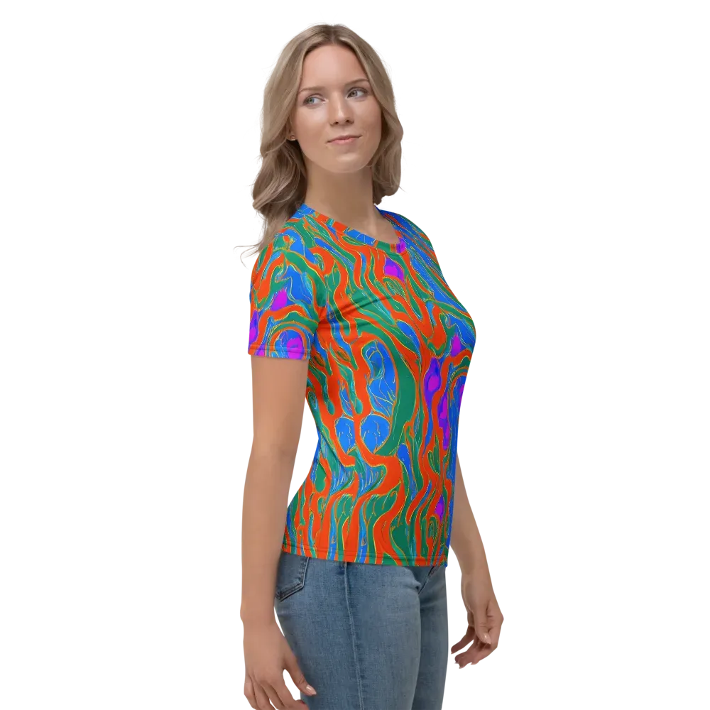 Childish Strokes on Women's Crew Neck T-Shirt — Right
