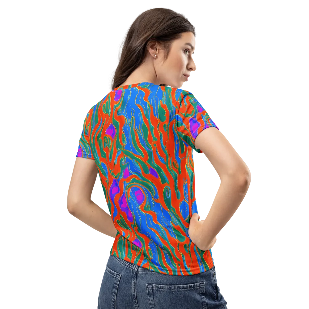 Childish Strokes on Women's Crew Neck T-Shirt — Back