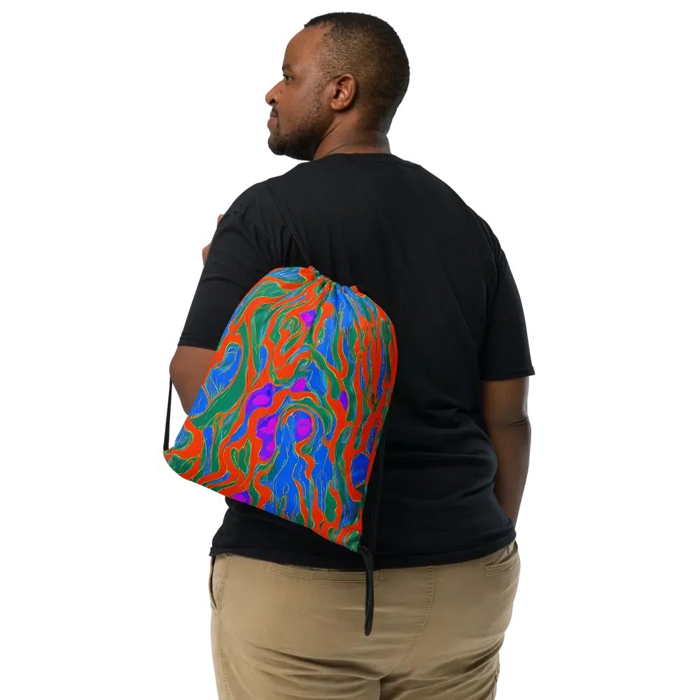 Childish Strokes on Drawstring Bag — Front