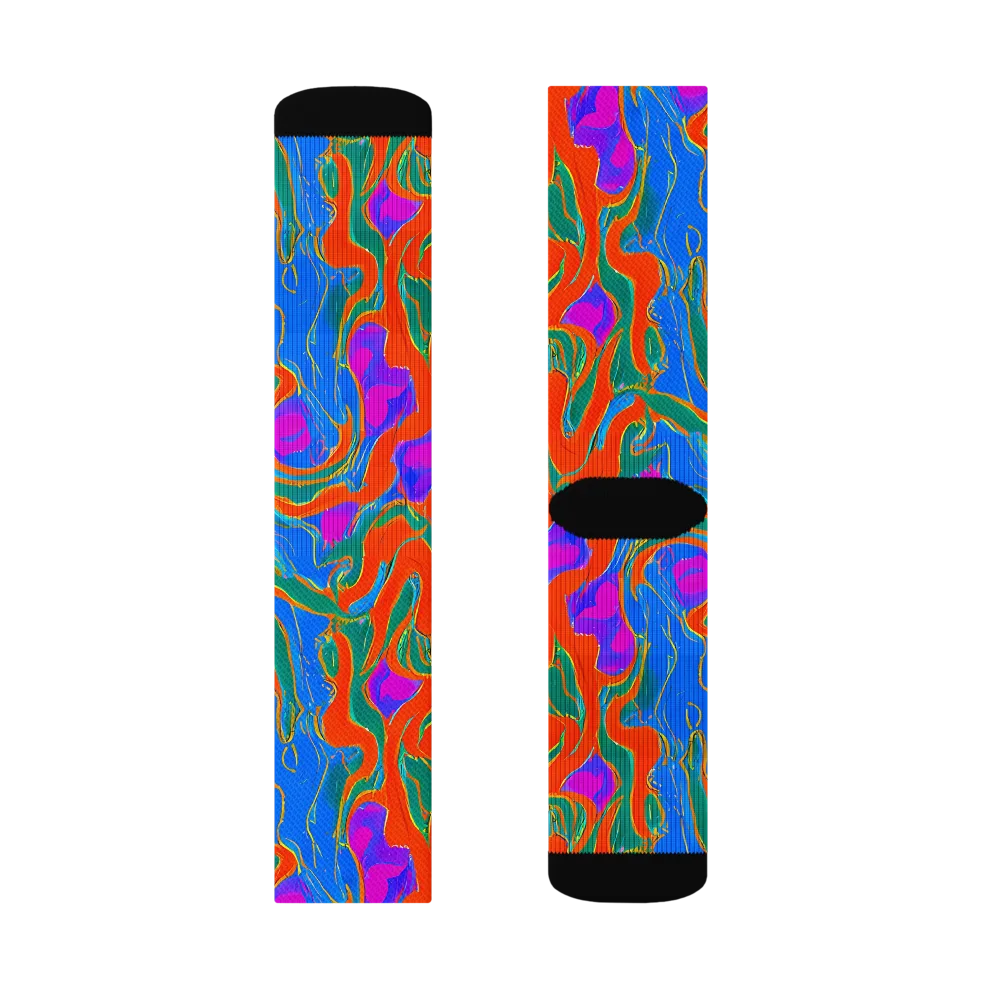Childish Strokes on Socks — Right Sock