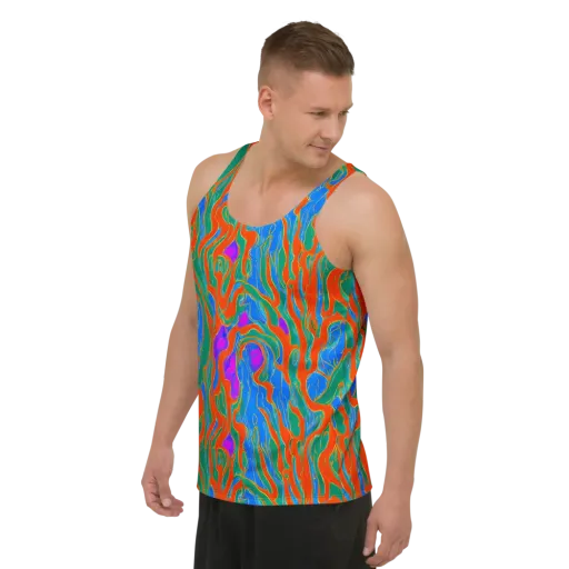 Childish Strokes on a Men's Tank Top