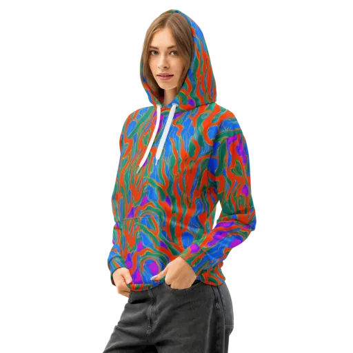 Childish Strokes on a Cotton Hoodie