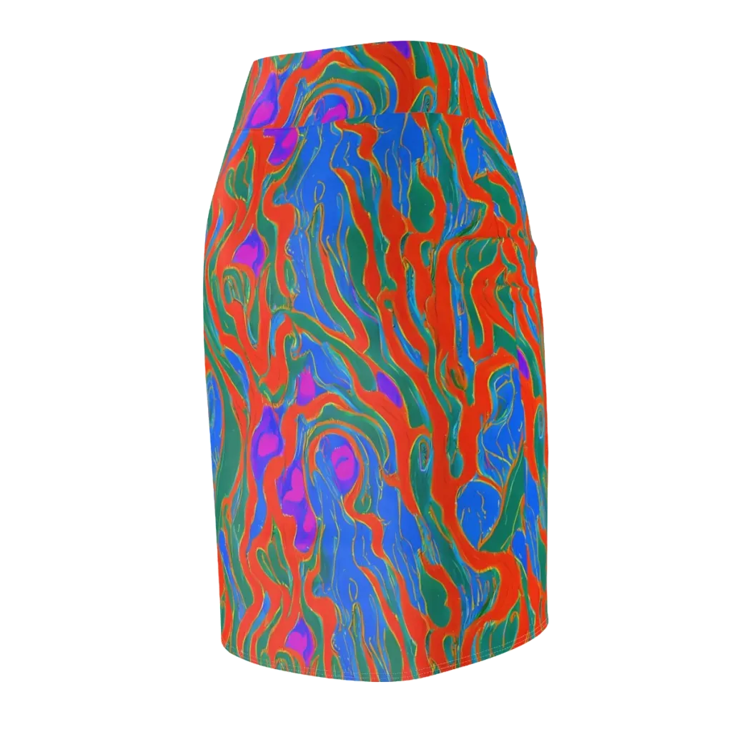 Childish Strokes on Pencil Skirt — Back Side