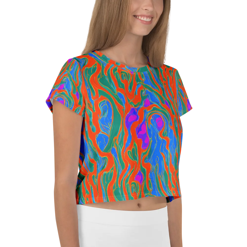 Childish Strokes on Crop Tee — Right