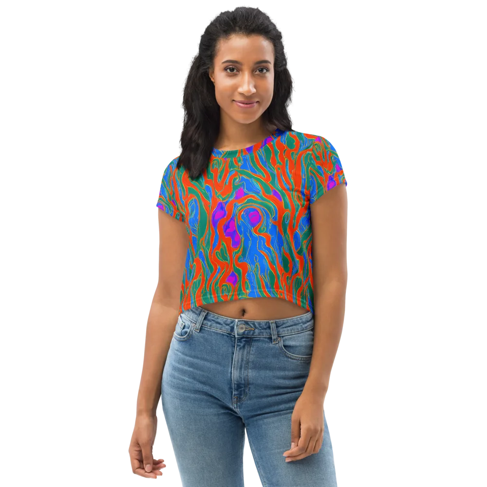 Childish Strokes on Crop Tee — Front