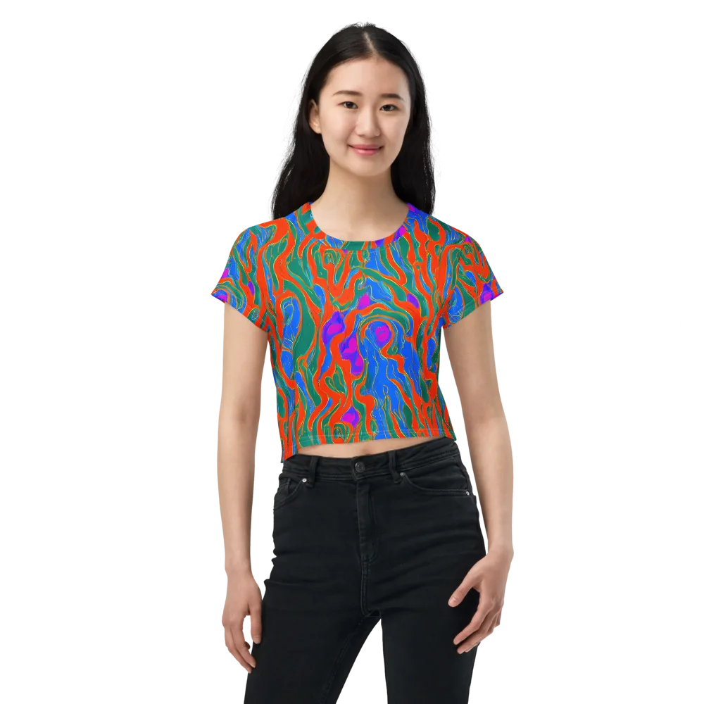 Childish Strokes on Crop Tee — Front