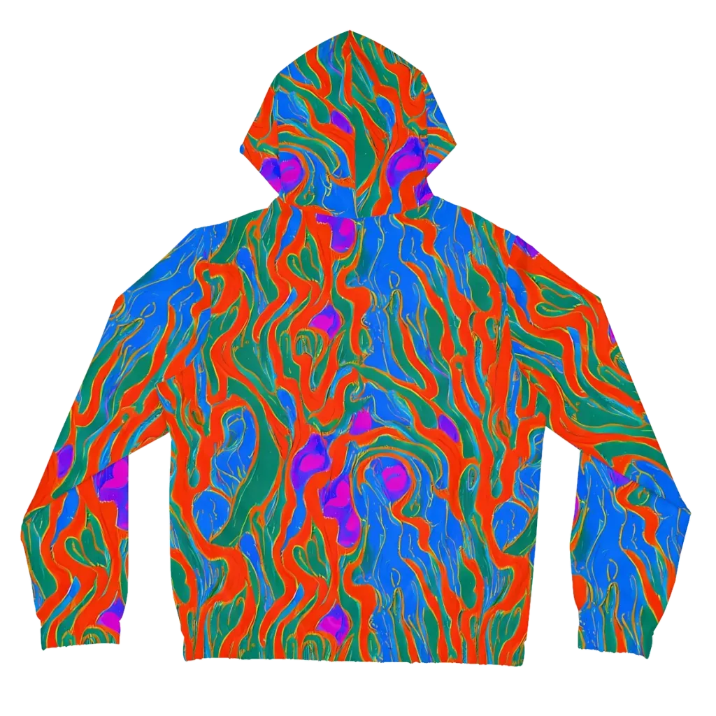 Childish Strokes on Women's Full-Zip Hoodie — Back