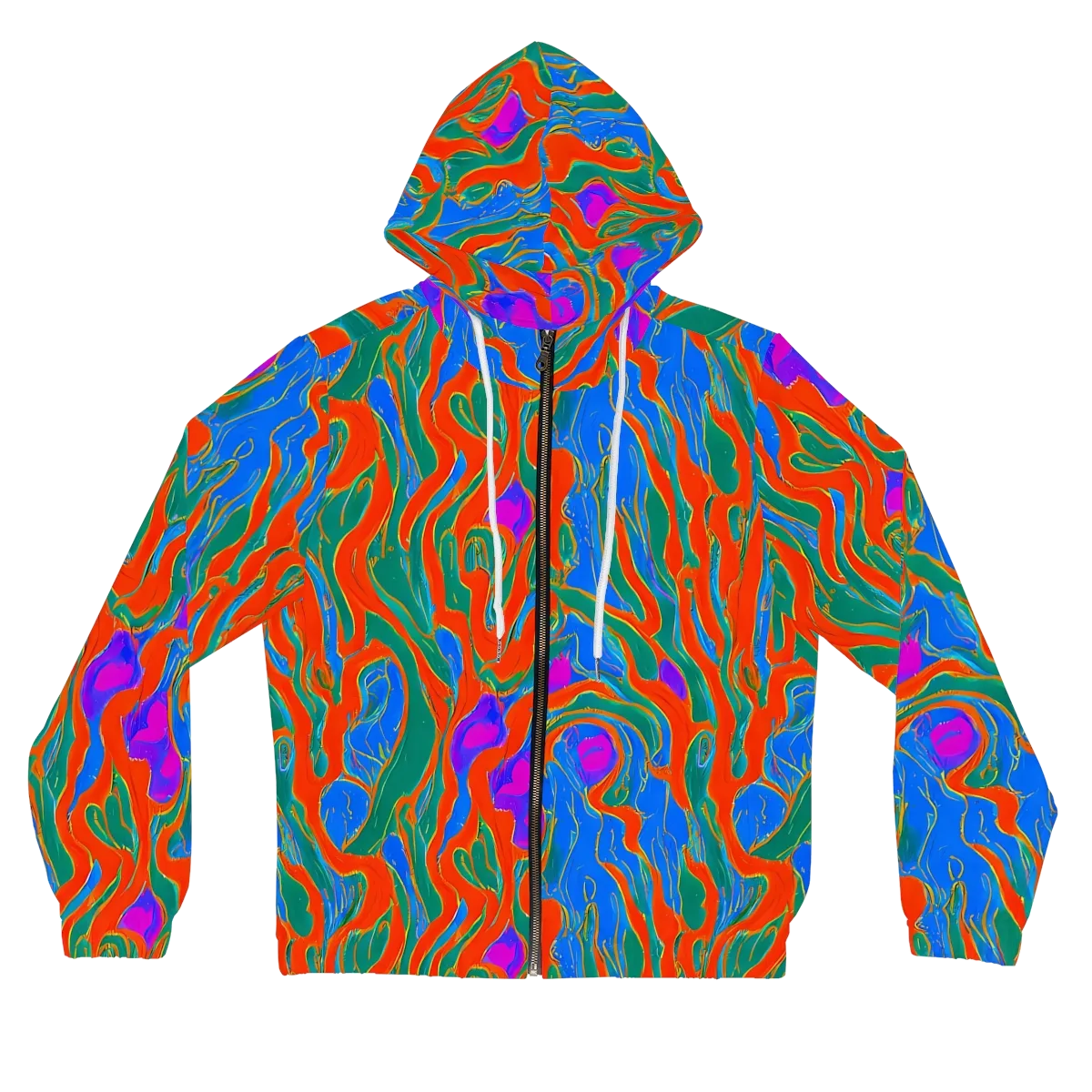 Childish Strokes on Women's Full-Zip Hoodie — Front