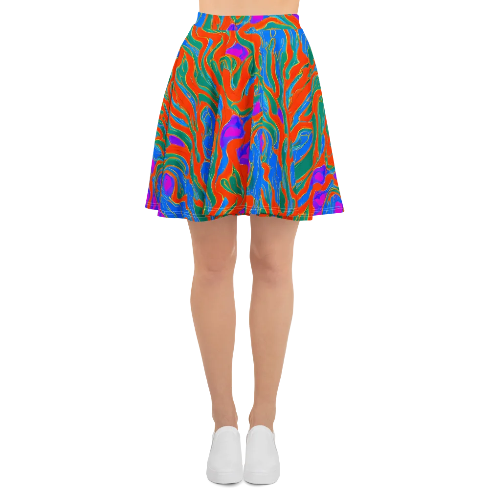 Childish Strokes on Skater Skirt — Front