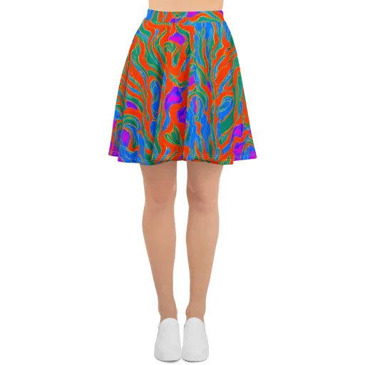 Childish Strokes on a Skater Skirt