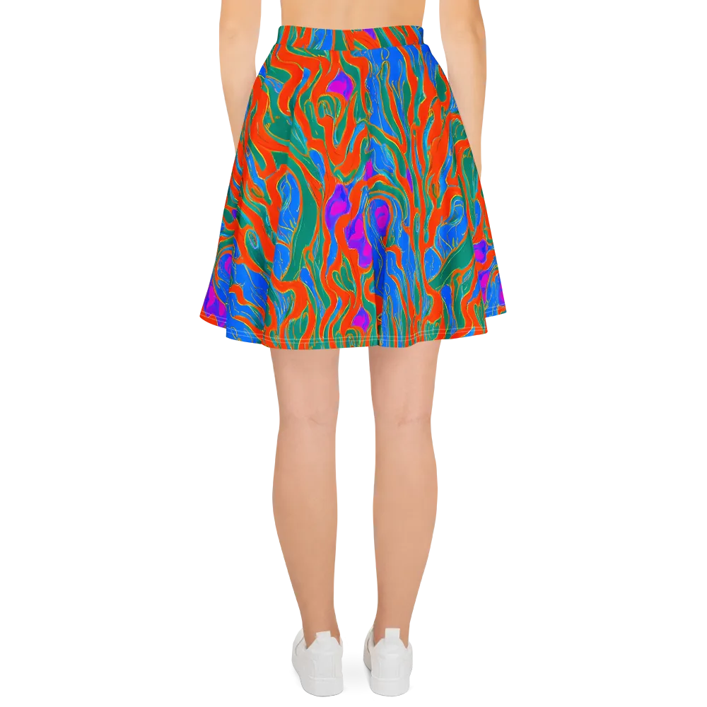 Childish Strokes on Skater Skirt — Back
