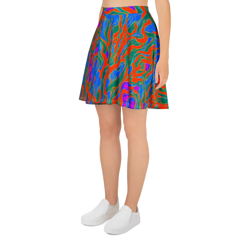 Childish Strokes on Skater Skirt — Left