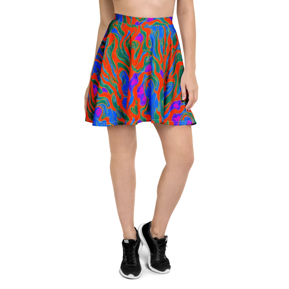 Childish Strokes on Skater Skirt — Front