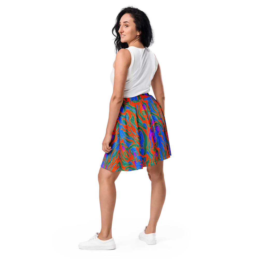 Childish Strokes on Skater Skirt — Back