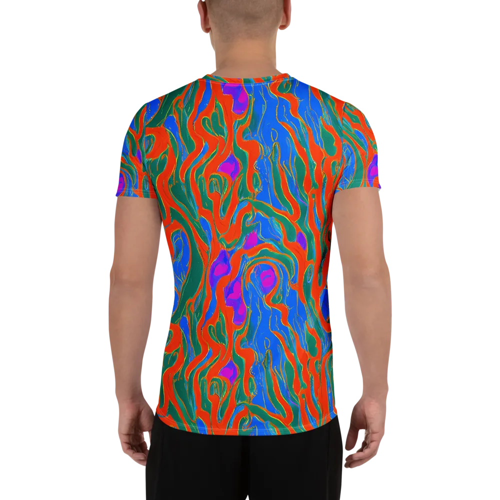 Childish Strokes on Men's Athletic T-Shirt — Back