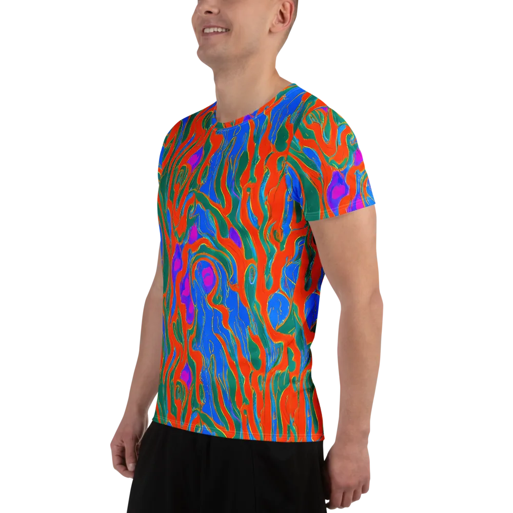 Childish Strokes on Men's Athletic T-Shirt — Left