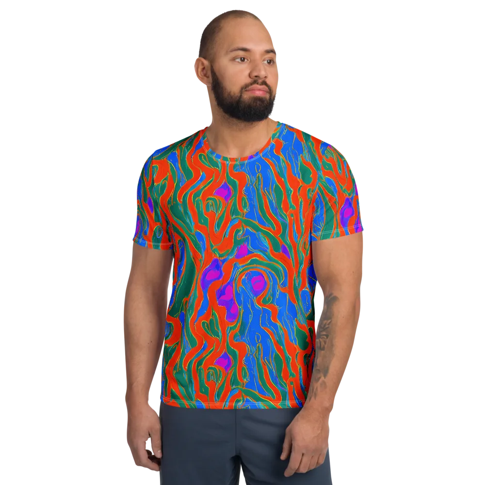 Childish Strokes on Men's Athletic T-Shirt — Front