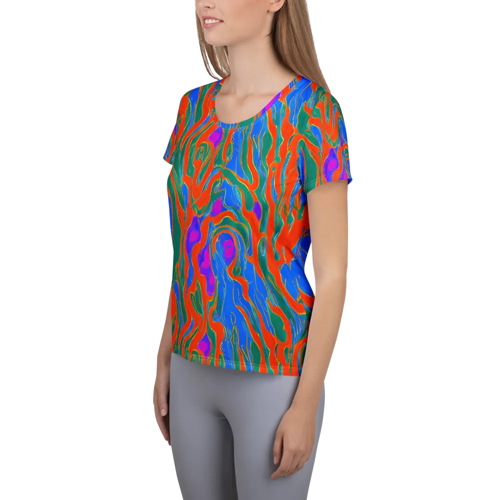 Childish Strokes on Women's Athletic T-Shirt — Left