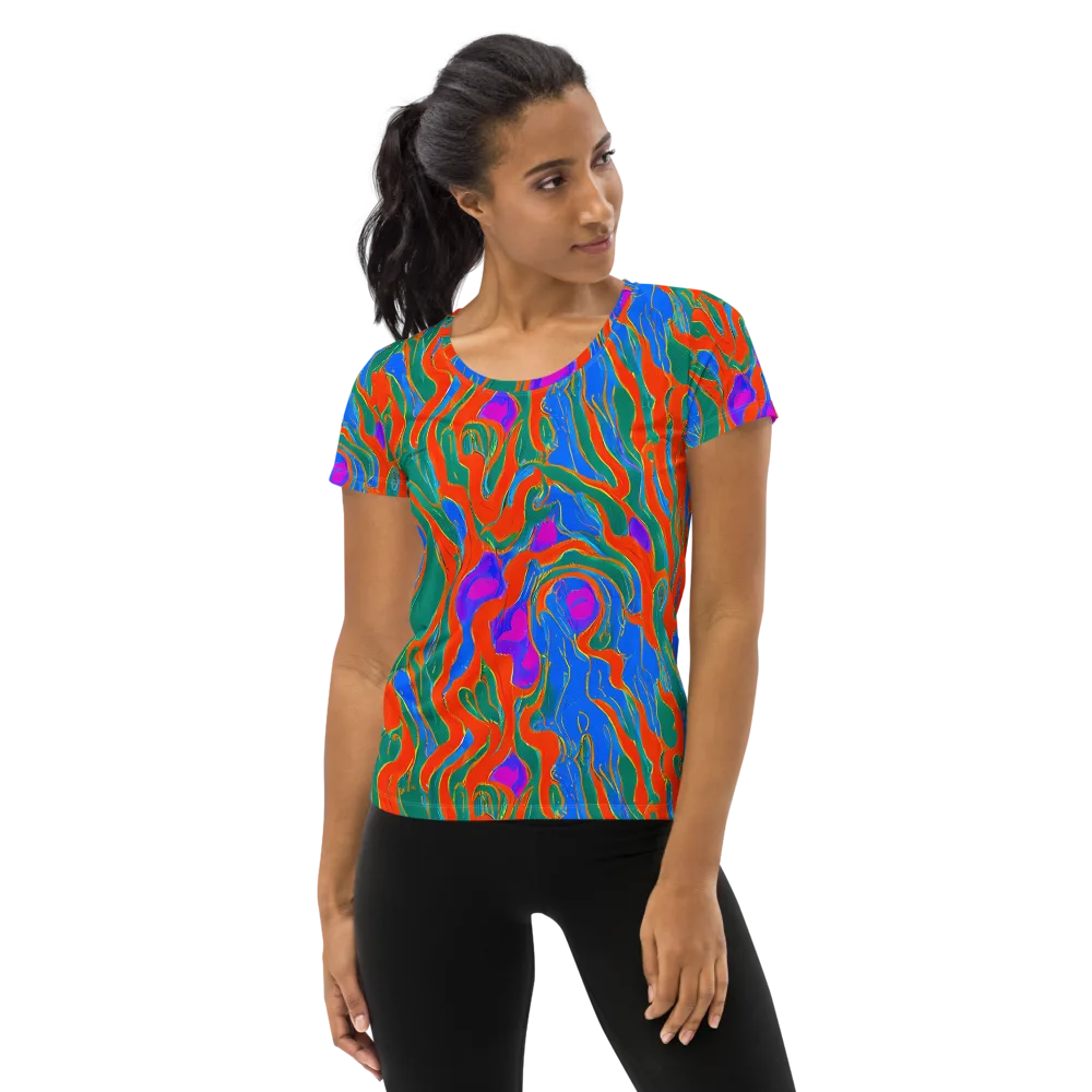 Childish Strokes on Women's Athletic T-Shirt — Front