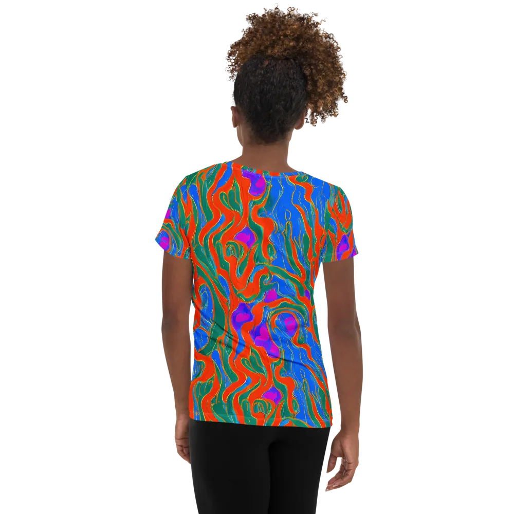 Childish Strokes on Women's Athletic T-Shirt — Back