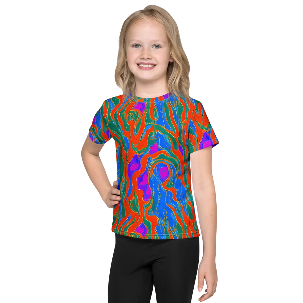 Childish Strokes on Kids Crew Neck T-Shirt — Front