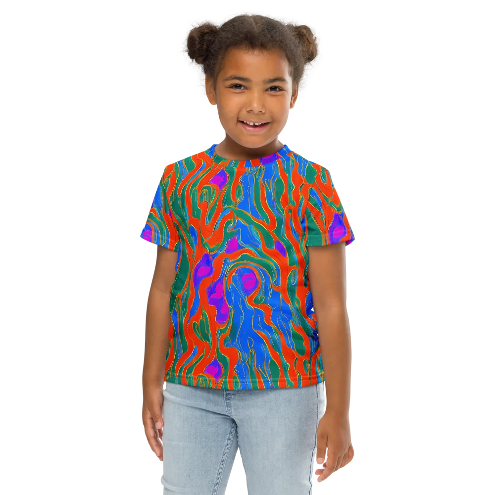 Childish Strokes on Kids Crew Neck T-Shirt — Front