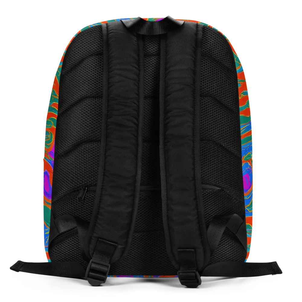 Childish Strokes on Minimalist Backpack — Back