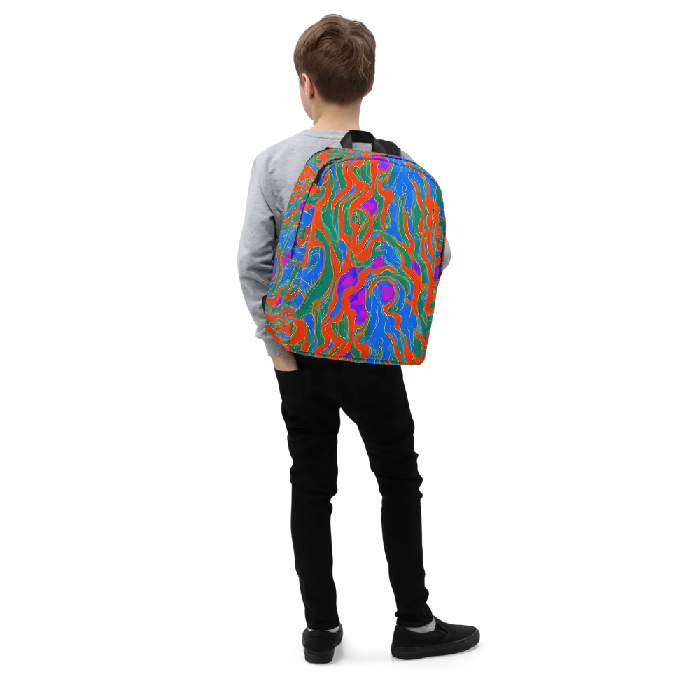Childish Strokes on Minimalist Backpack — Right Front