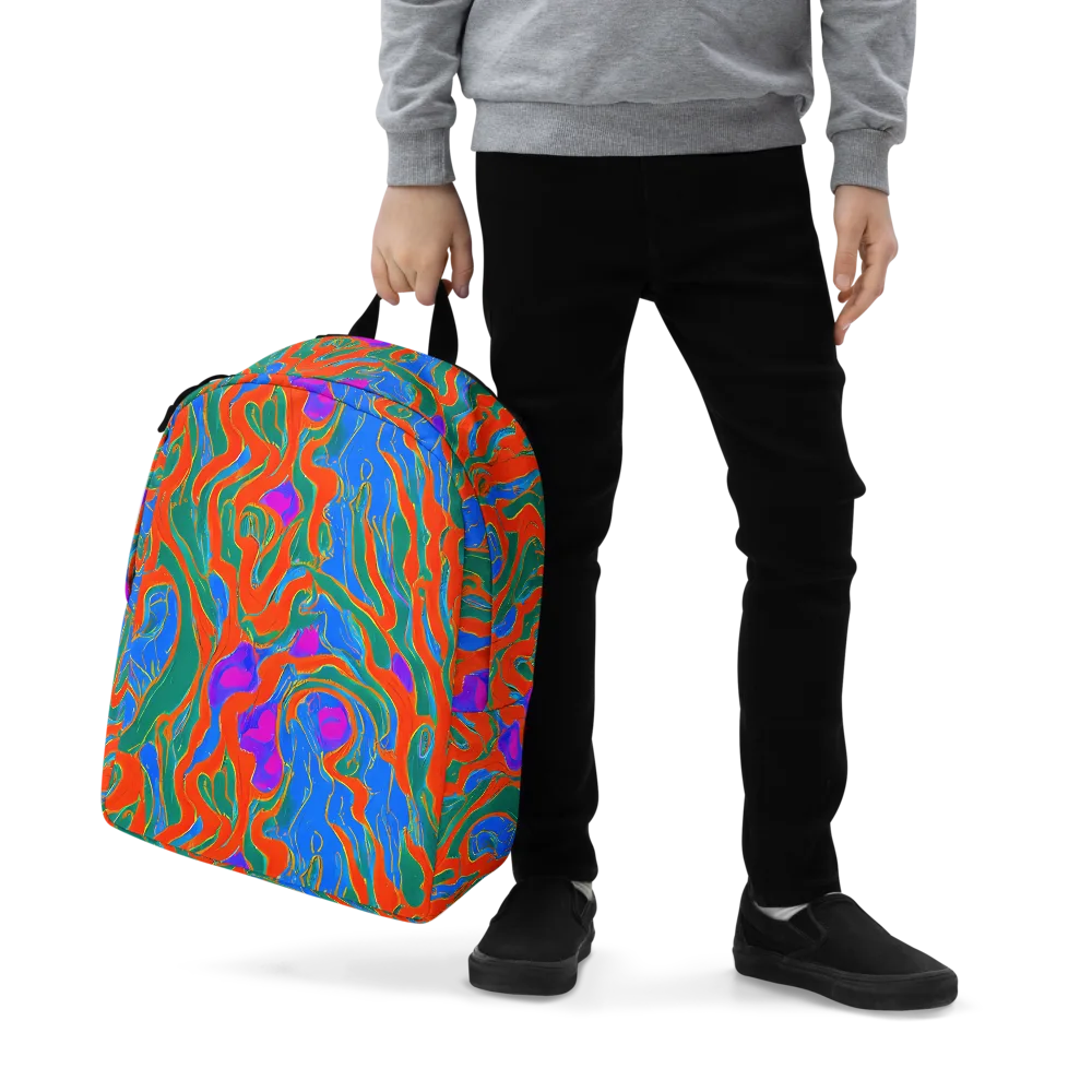 Childish Strokes on Minimalist Backpack — Zoomed-in