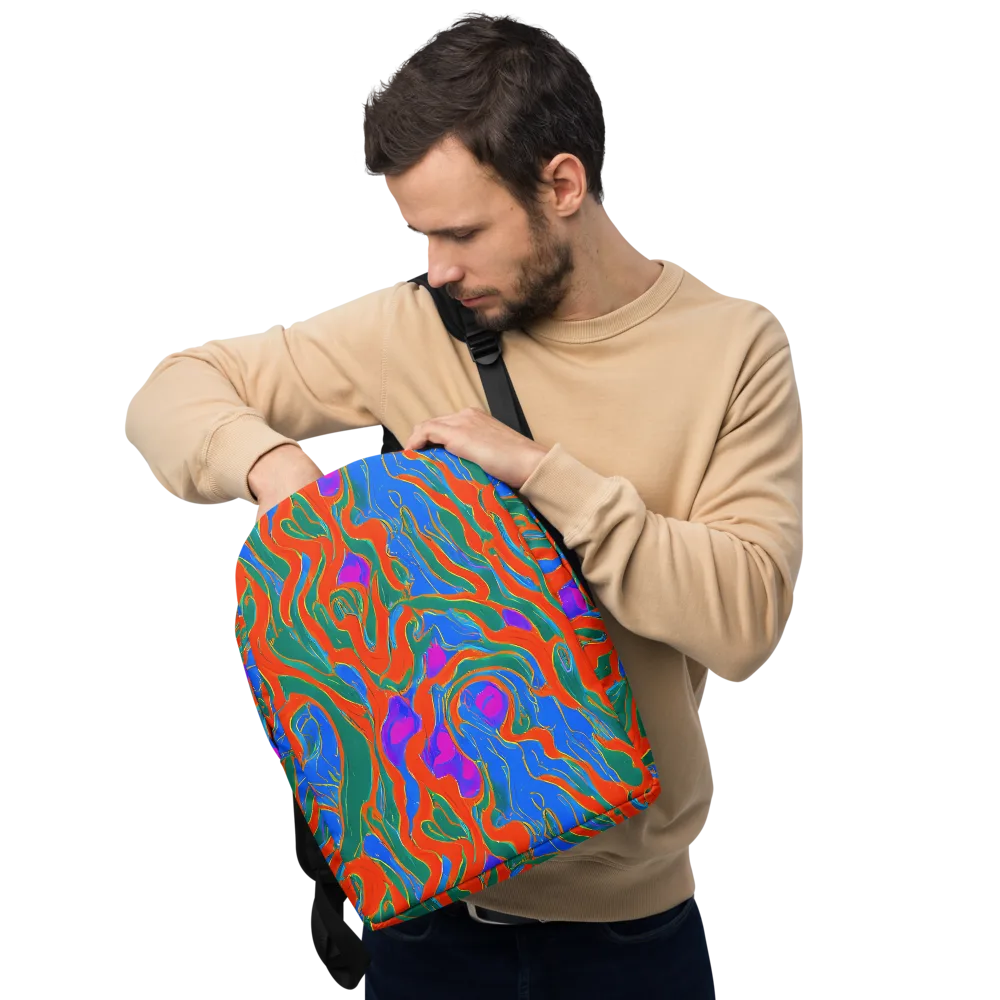 Childish Strokes on Minimalist Backpack — Front