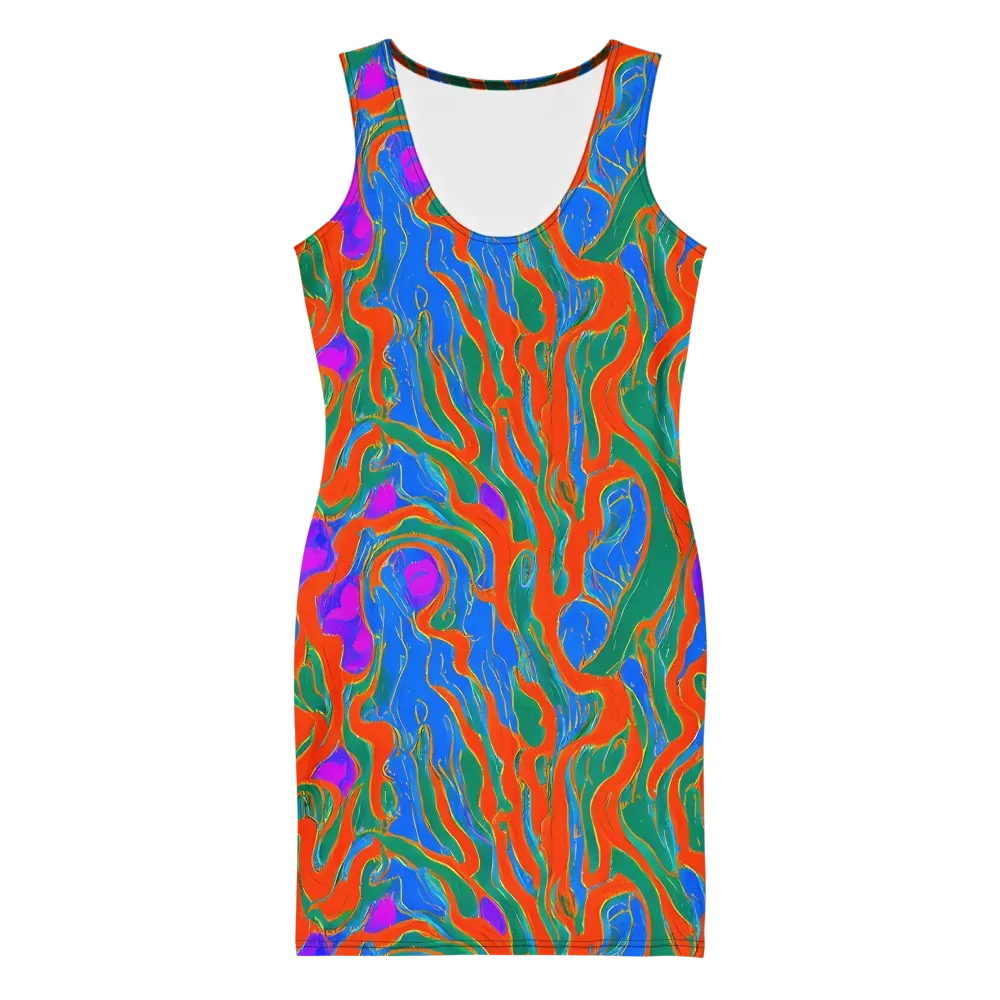 Childish Strokes on Bodycon Dress — Front