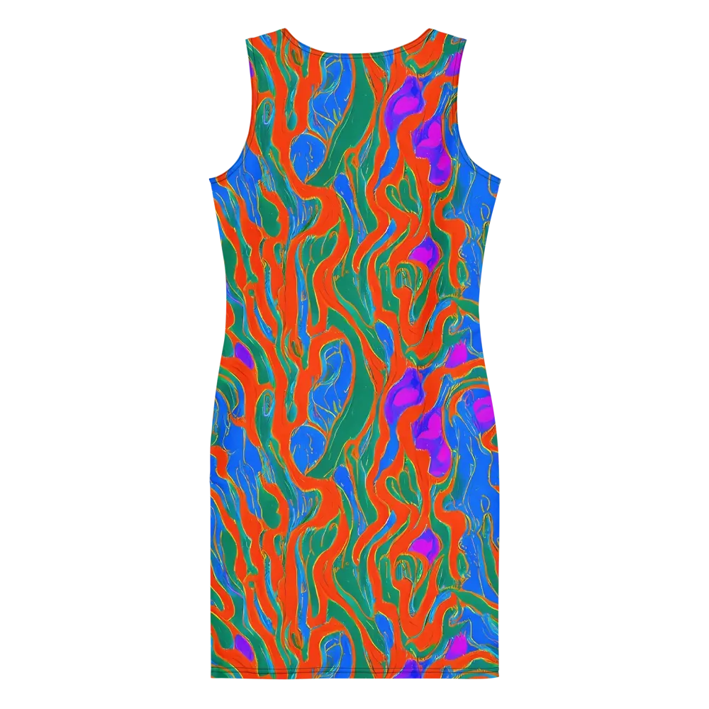 Childish Strokes on Bodycon Dress — Back
