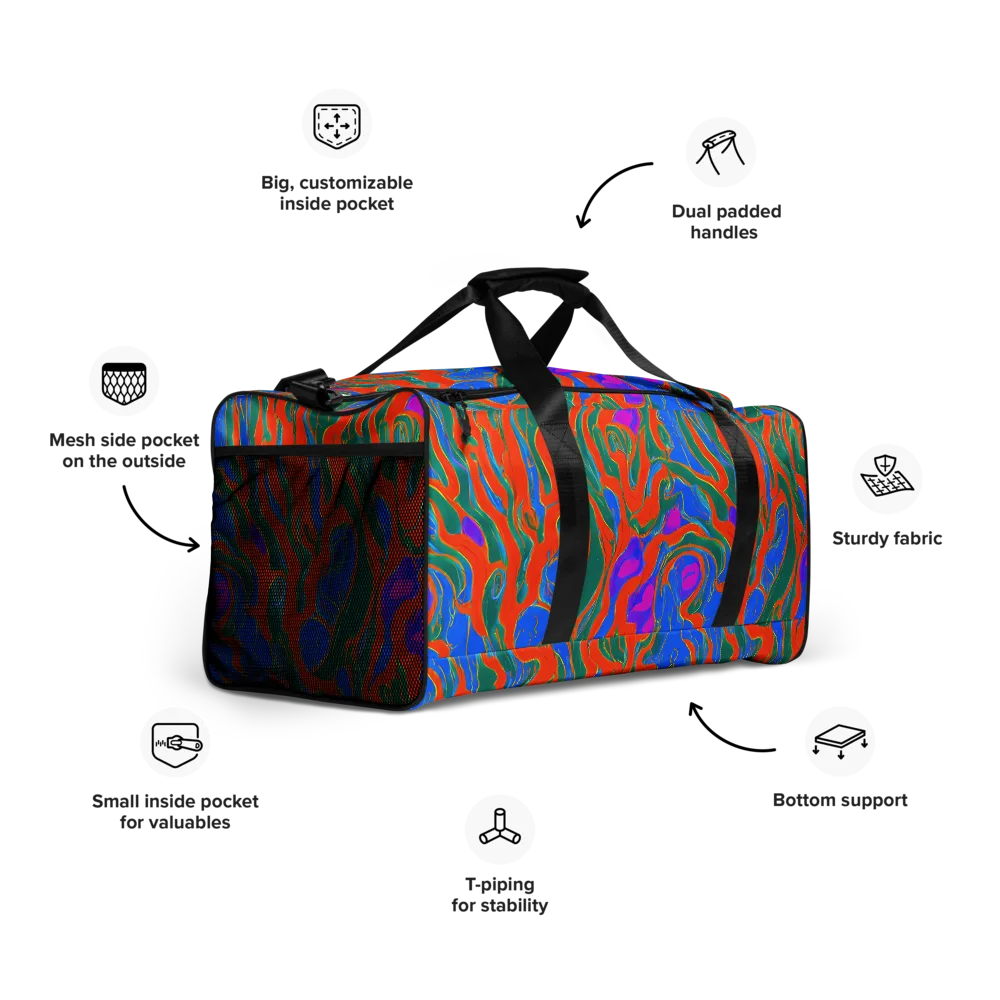 Childish Strokes on Duffle Bag — Right Front