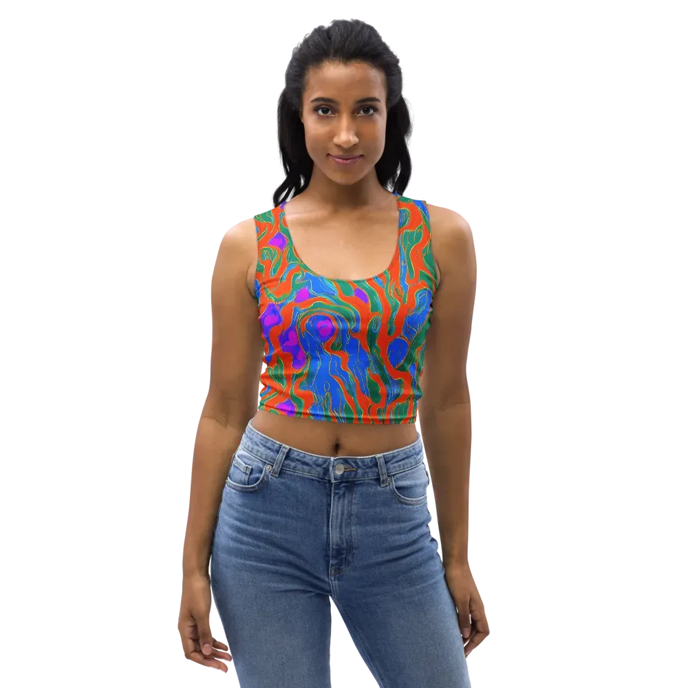 Childish Strokes on Crop Top — Front