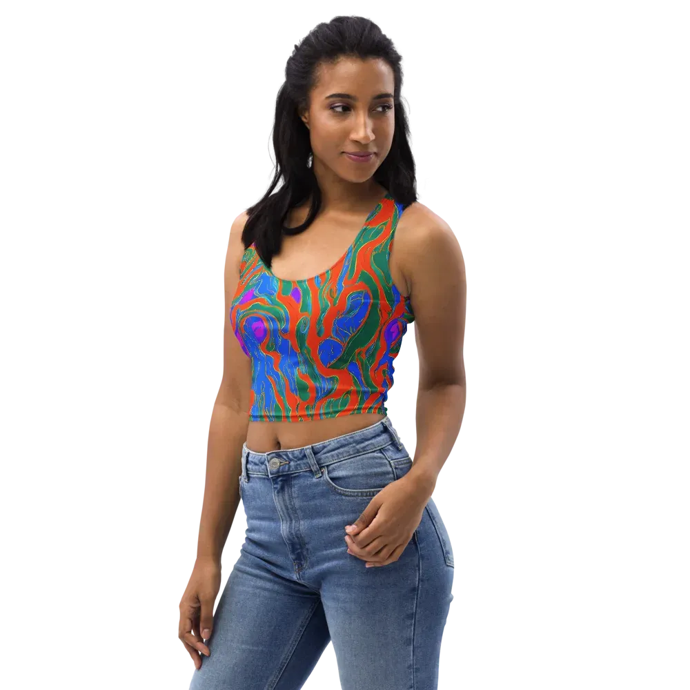 Childish Strokes on Crop Top — Left Front